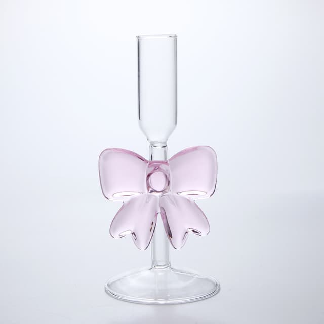 Cute Oversized Bow Glass Candle Holder